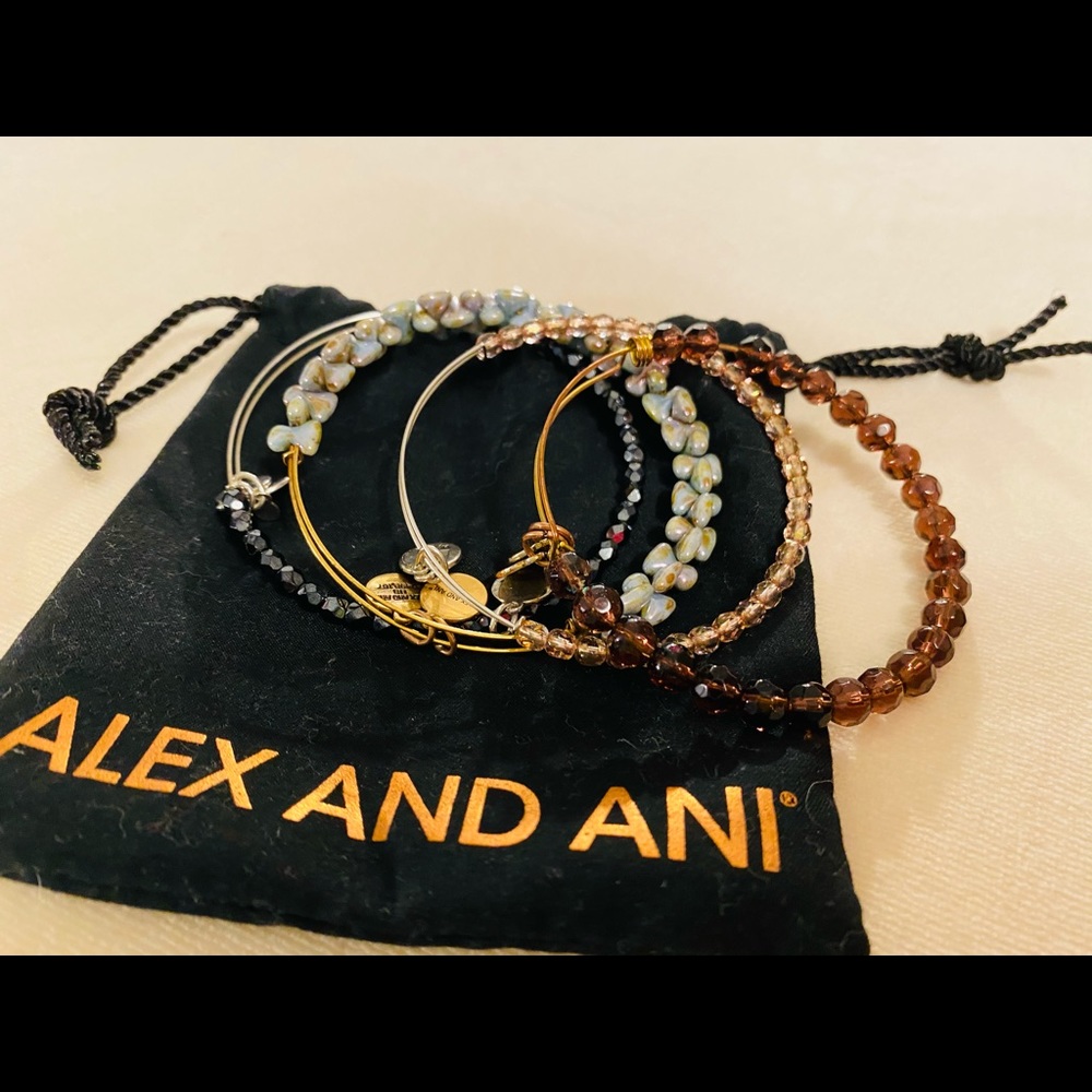 Alex and Ani bead bracelets (4)